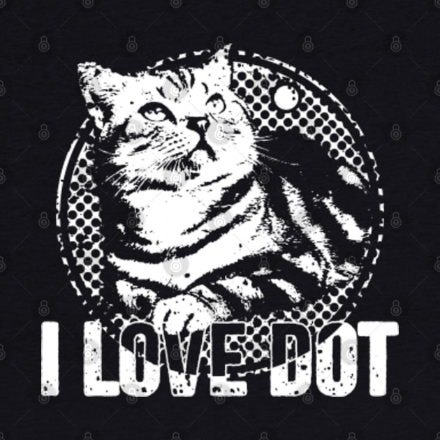 I LOVE DOT Cute Cat International Dot Day by PunnyPoyoShop